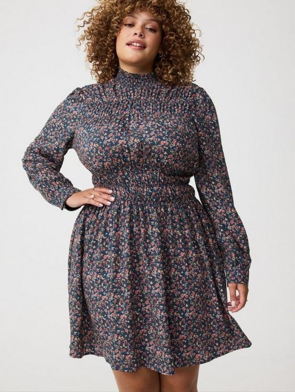 torrid Smocked Ruched Mini Dress